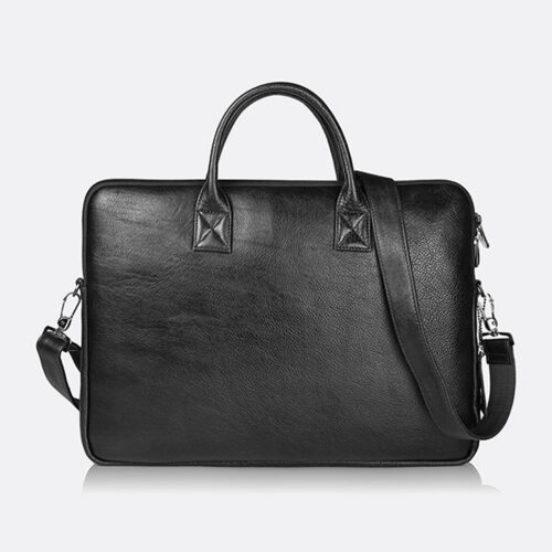 Trava Urbano Genuine Leather Laptop Messenger Bag for Men Women upto 14 inch  (Black)