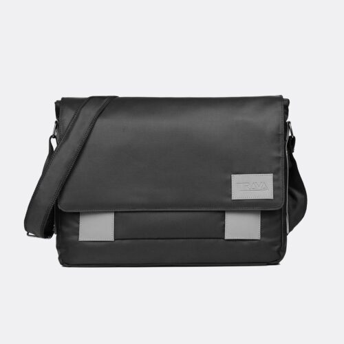 Trava Young Casual Laptop Bag  Messenger Bag for Men Women upto 14 inch (Black)