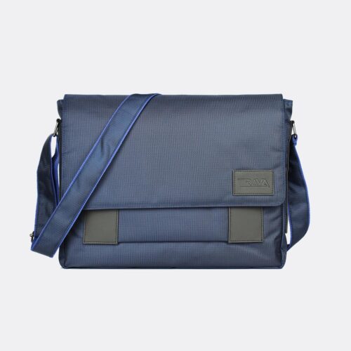 Trava Young Casual Laptop Bag  Messenger Bag for Men Women upto 14 inch (Blue)