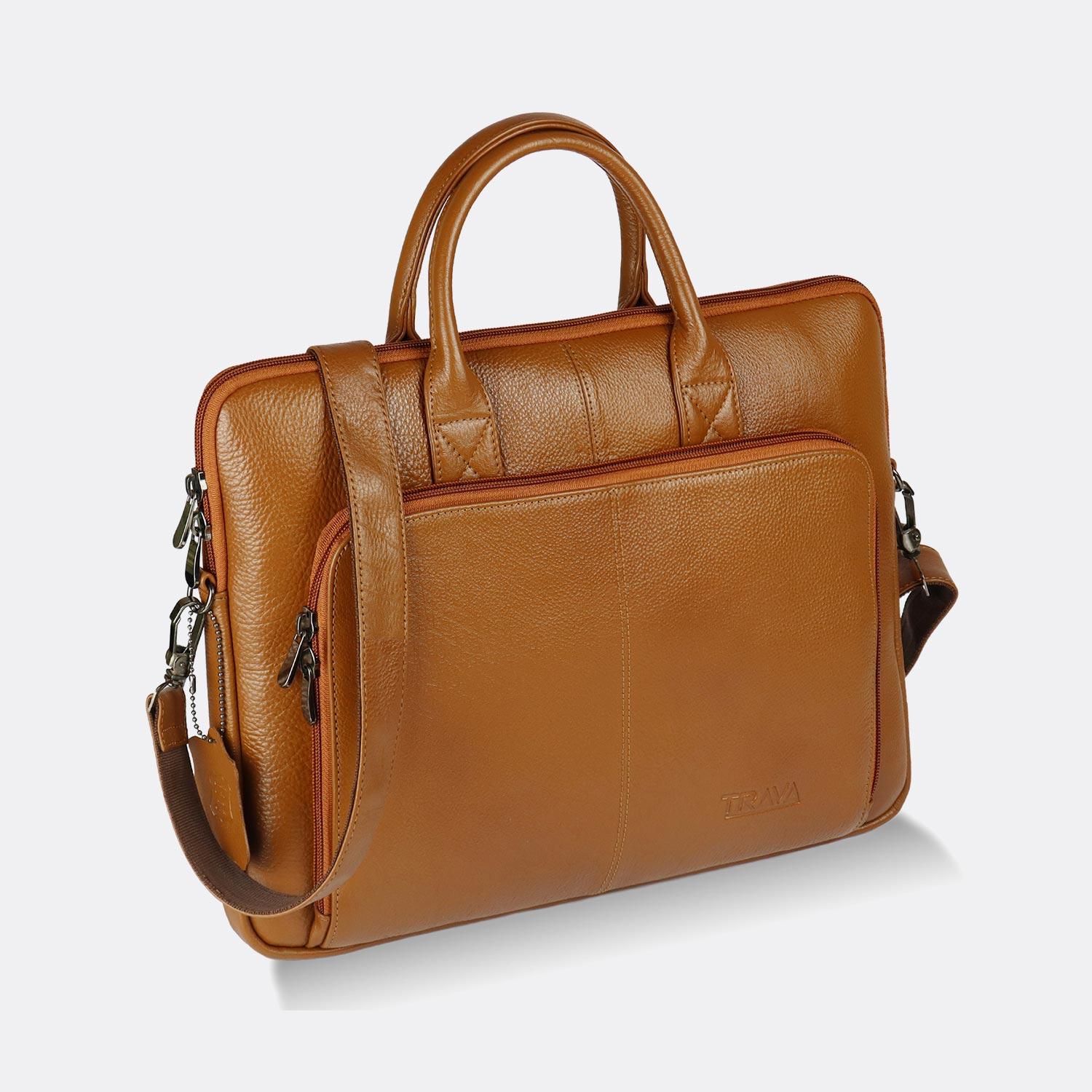 Bria Woven Leather Laptop Tote